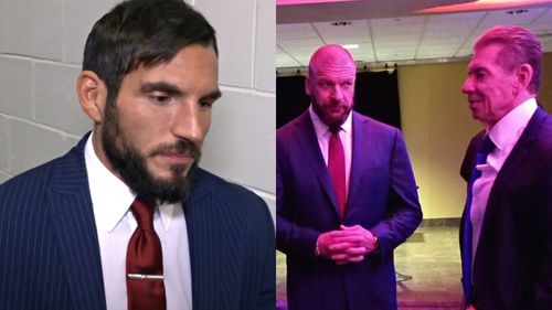 Johnny Gargano, Triple H, and Vince McMahon.