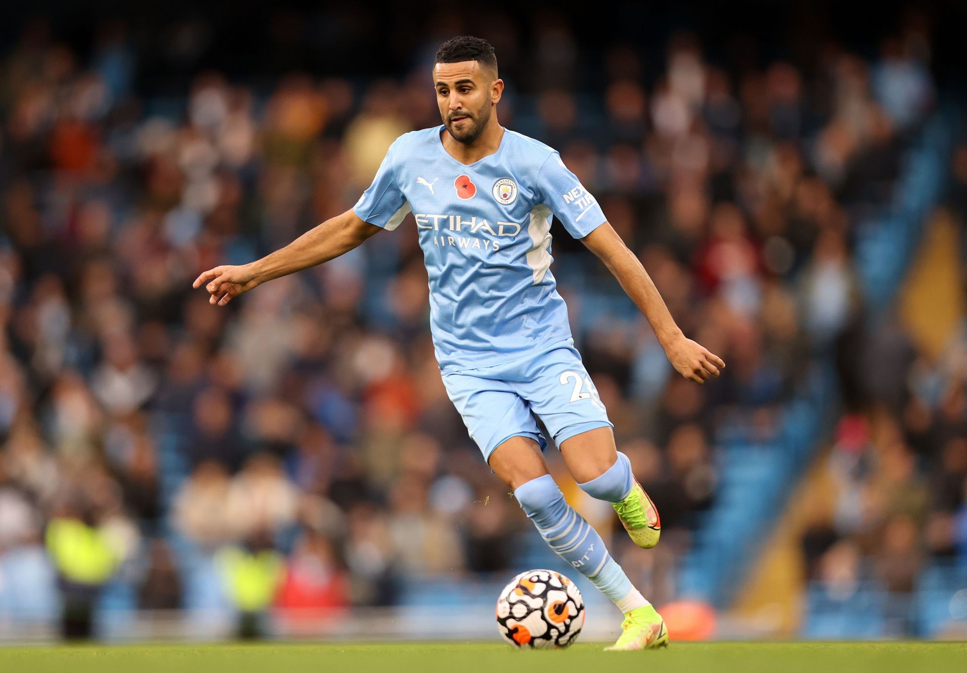 Mahrez has seen limited action for Manchester City in the Premier League so far