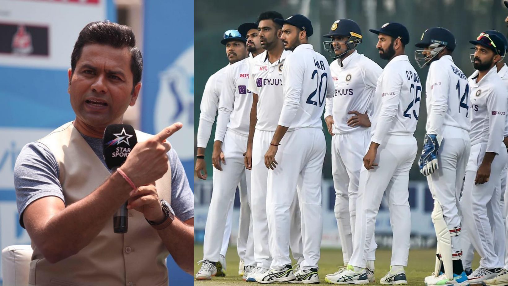 Aakash Chopra (L) criticizes Team India (R, PTI).