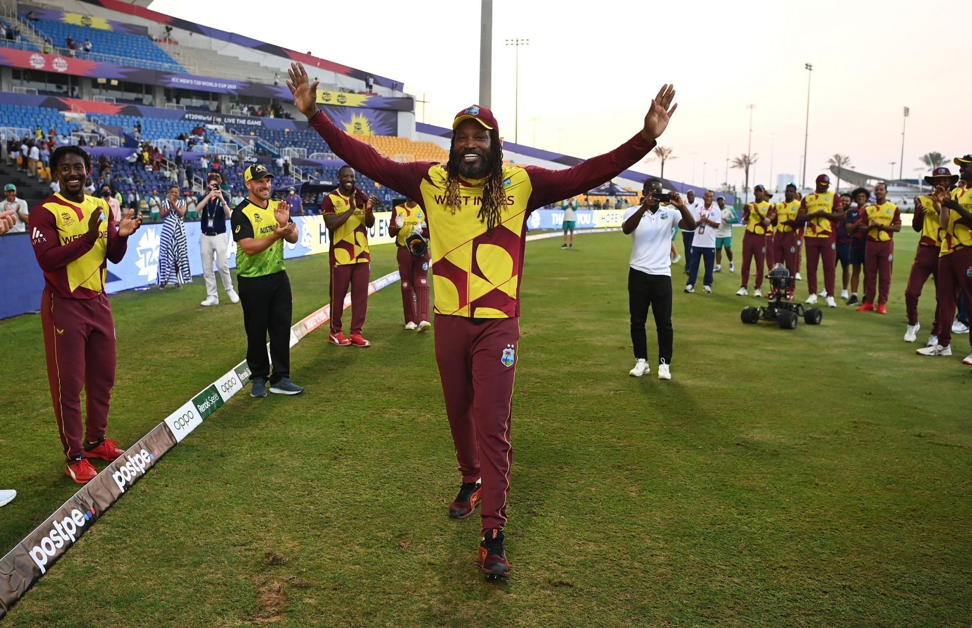 Chris Gayle played his last World Cup game on Saturday [Image- Twitter]