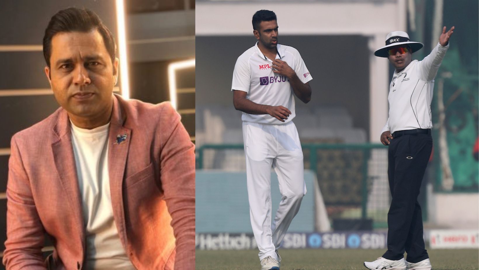 Aakash Chopra (L, PC: Twitter) opens up on the Ravichandran Ashwin-Nitin Menon issue.