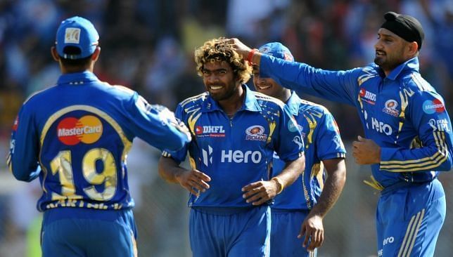 Harbhajan Singh (R) and Lasith Malinga (C) were two of the four players retained by Mumbai Indians ahead of IPL Auction 2011