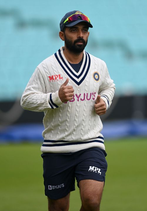 Mumbai skipper Ajinkya Rahane during an earlier India practice session