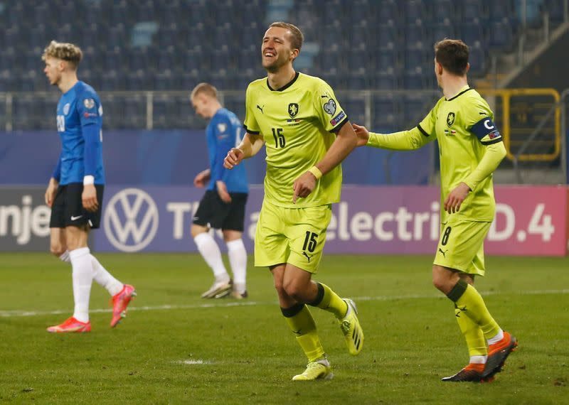 Soucek scored a hat-trick in Czech Republic's opening qualifier