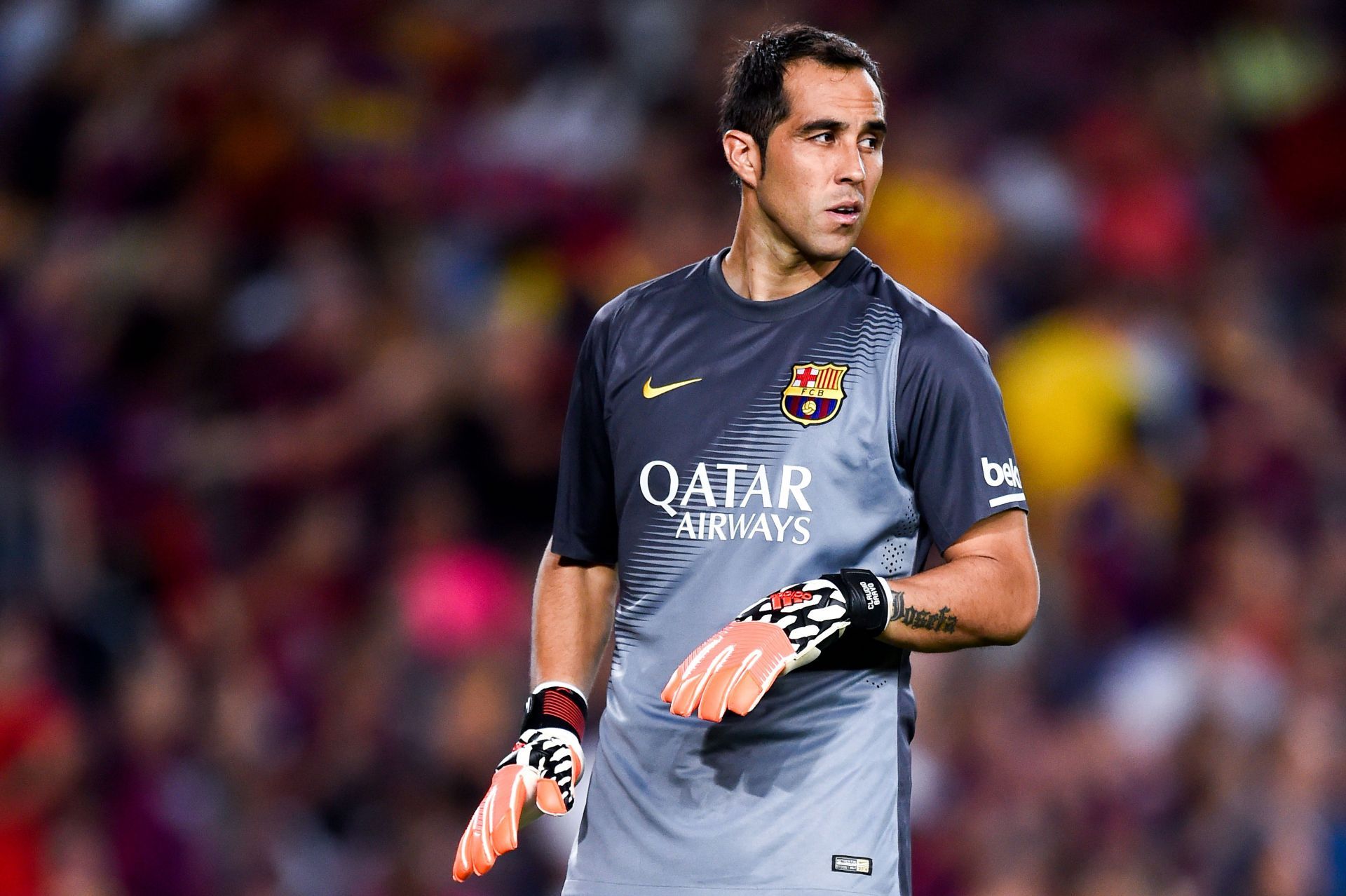 Claudio Bravo won the treble during his first season with Barcelona.