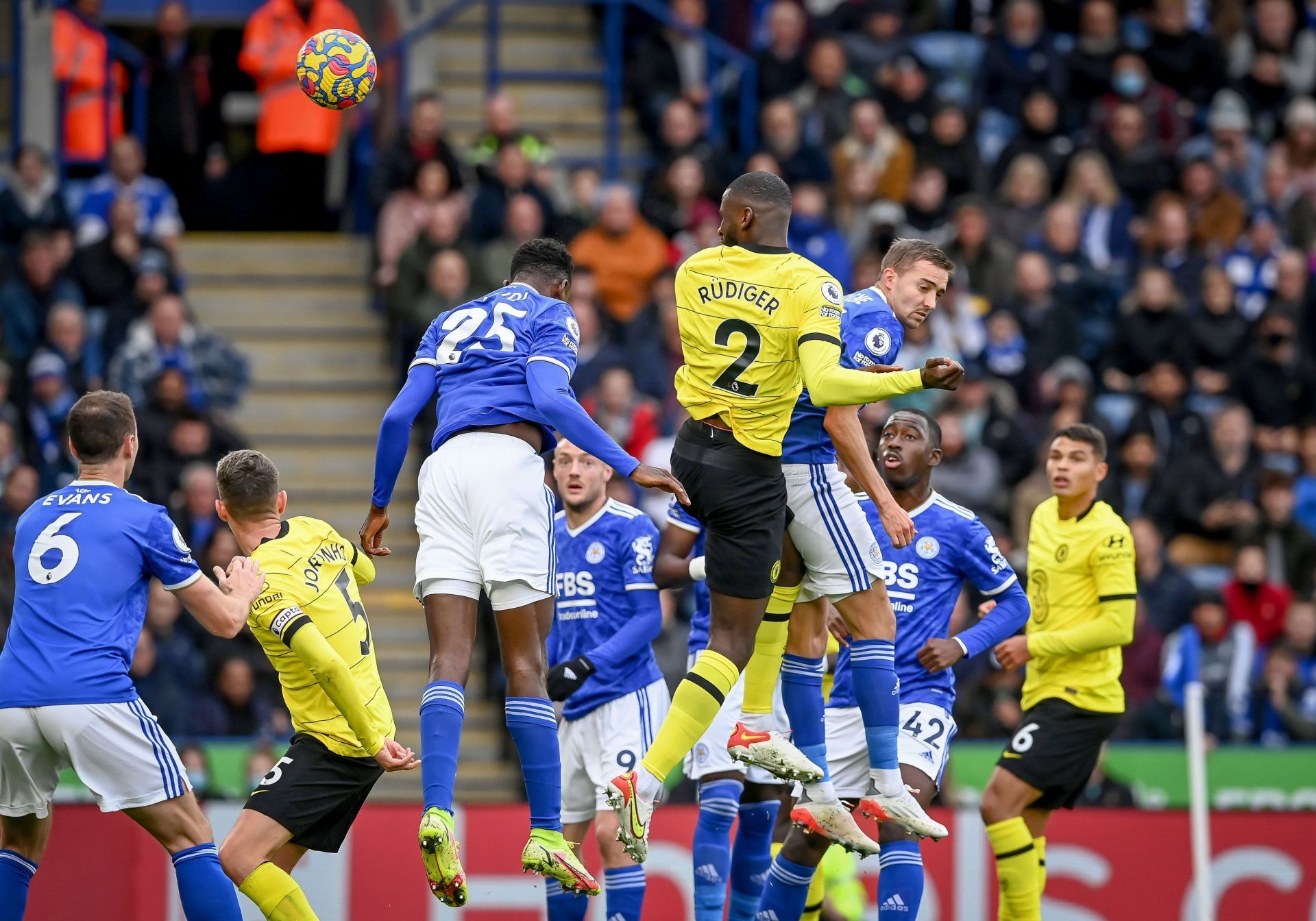 Half of Rudiger's goals in the league have come against Leicester City.