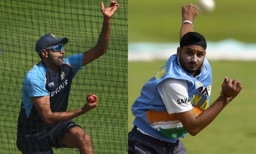 Ravichandran Ashwin (left) and Harbhajan Singh. Pics: Getty Images