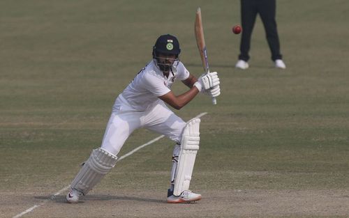 Shreyas Iyer stroked a half-century in India's second innings of the Kanpur Test [P/C: BCCI]