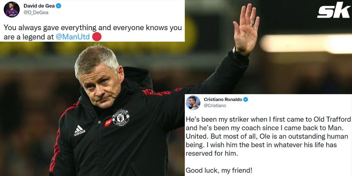 Manchester United players took to social media to thank former Manchester United manager Solskjaer