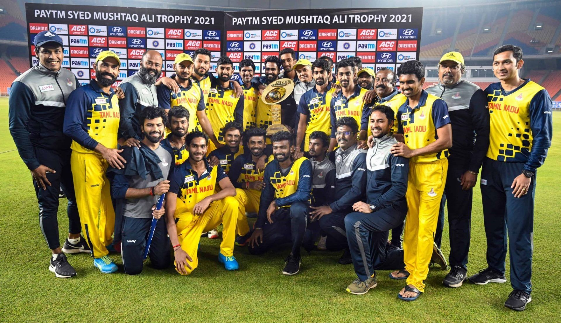 Tamil Nadu team after winning SMAT 2020. (Image: BCCI)