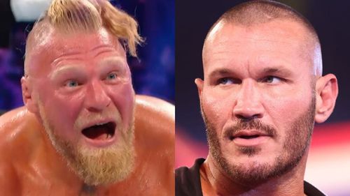 Brock Lesnar (left); Randy Orton (right)