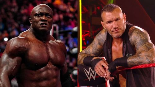 Bobby Lashley and WWE RAW Tag Team Champion Randy Orton