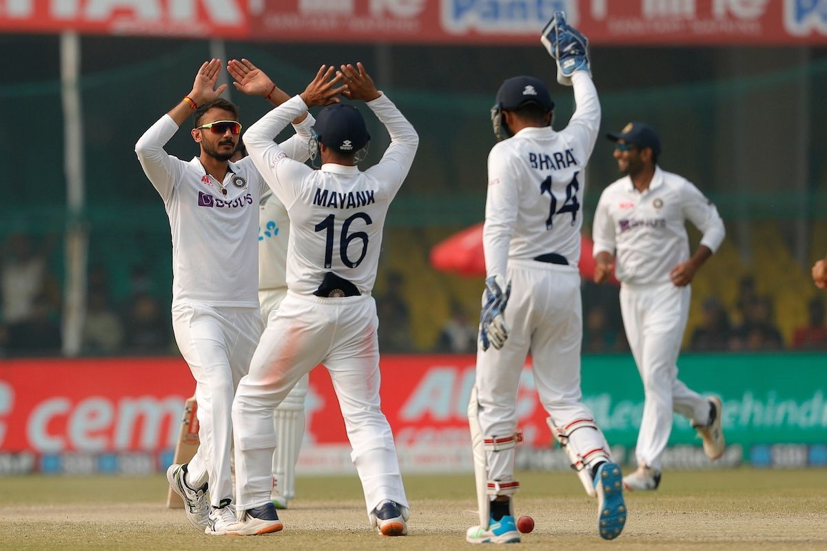 Team India celebrate a wicket on Day 5. Pic: BCCI