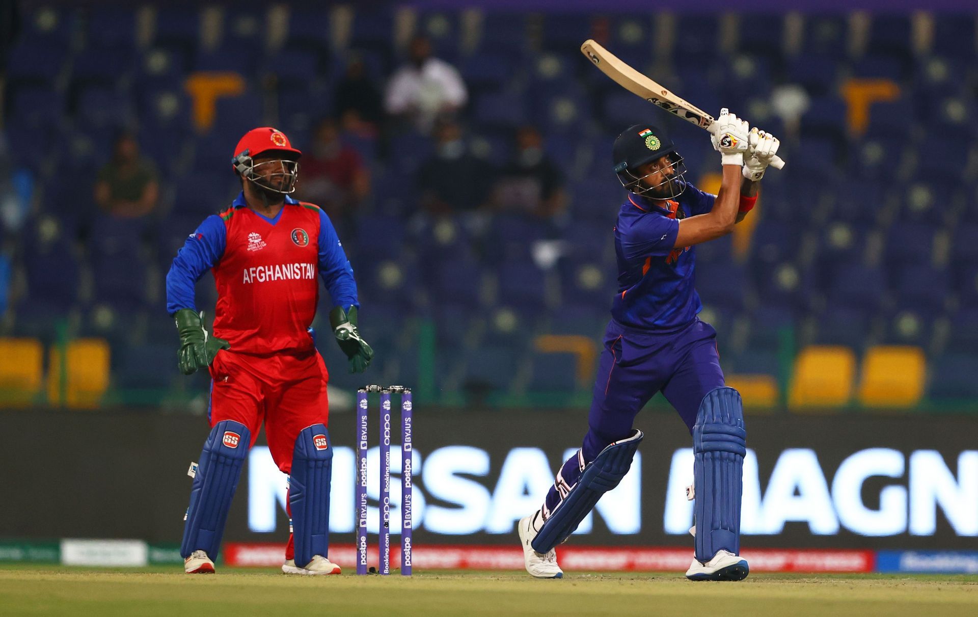 Indian opener KL Rahul hits a big one. Pic: Getty Images