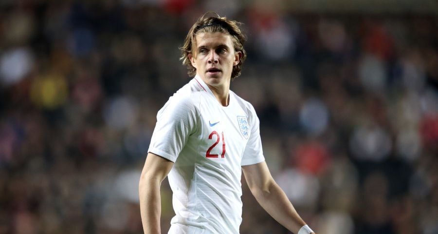 Connor Gallagher in action for England