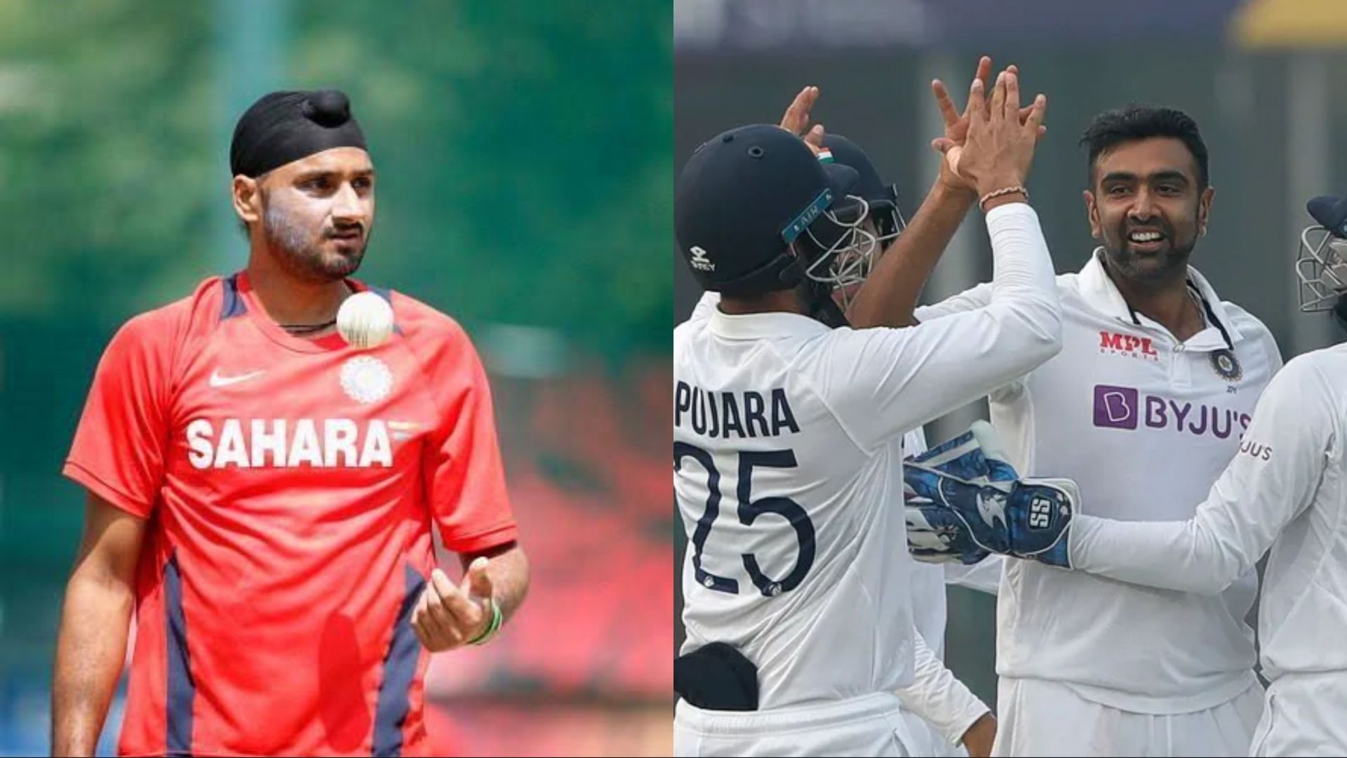 Harbhajan Singh (extreme left) is no longer India&#039;s most successful off-spinner in Test cricket