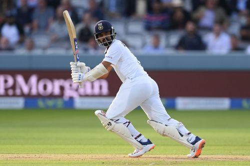 Ajinkya Rahane during the Test series in England. Pic: Getty Images