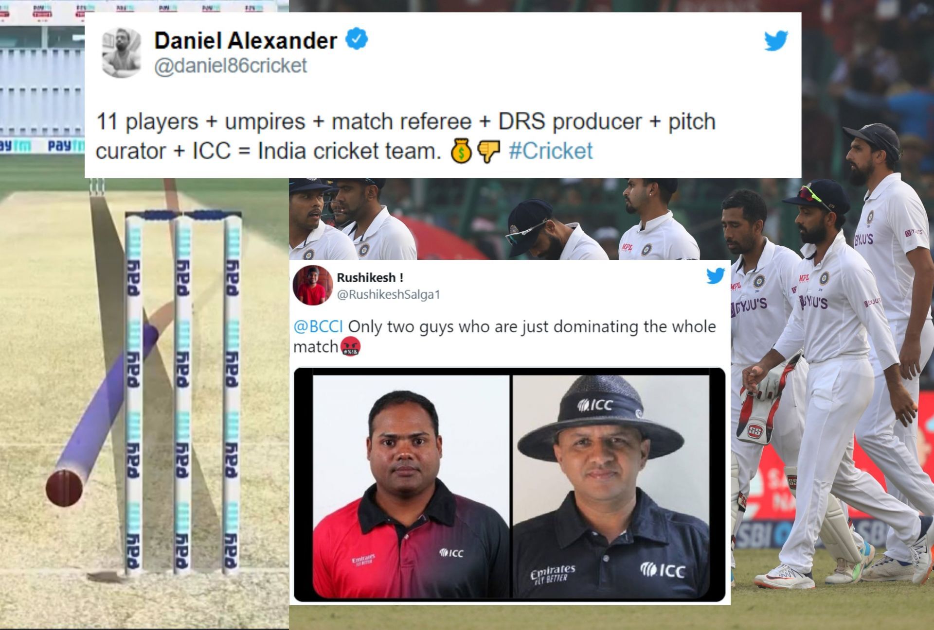 Fans react sarcastically after stumps on day 4 in the Kanpur Test between India and New Zealand