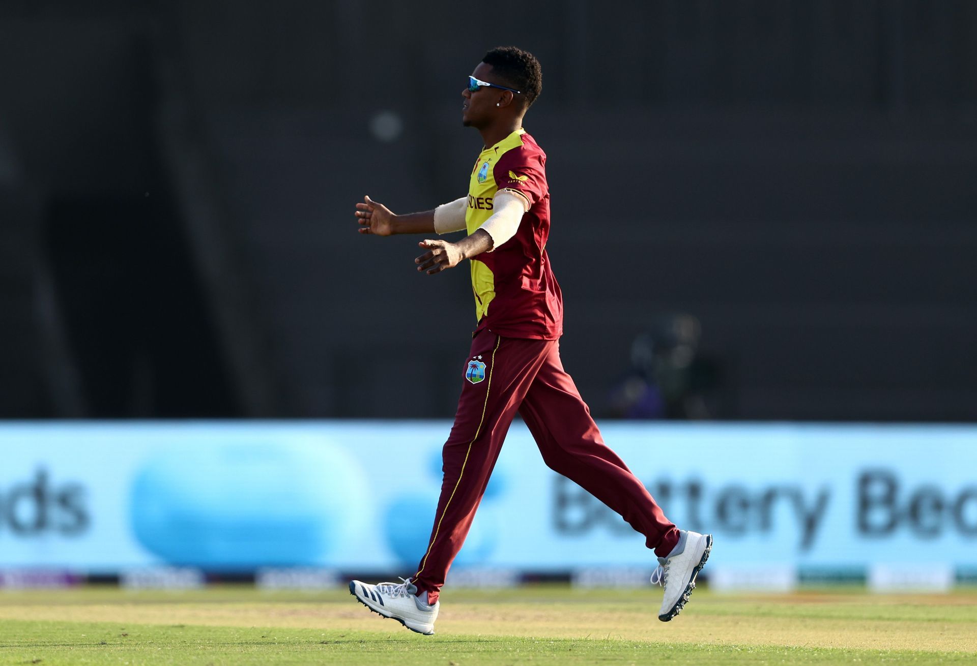 Akeal Hosein took five wickets for the West Indies team