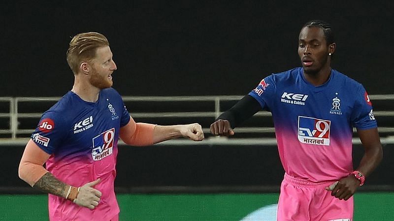 Ben Stokes and Jofra Archer. Pic: IPLT20.COM