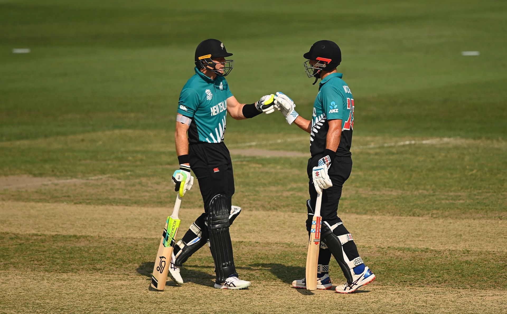 Martin Guptill and Daryl Mitchell. Pic: Getty Images