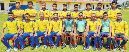 The Manipur cricket team poses for a photograph