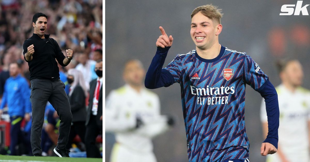 Emile Smith Rowe produces stunning no-look reverse pass