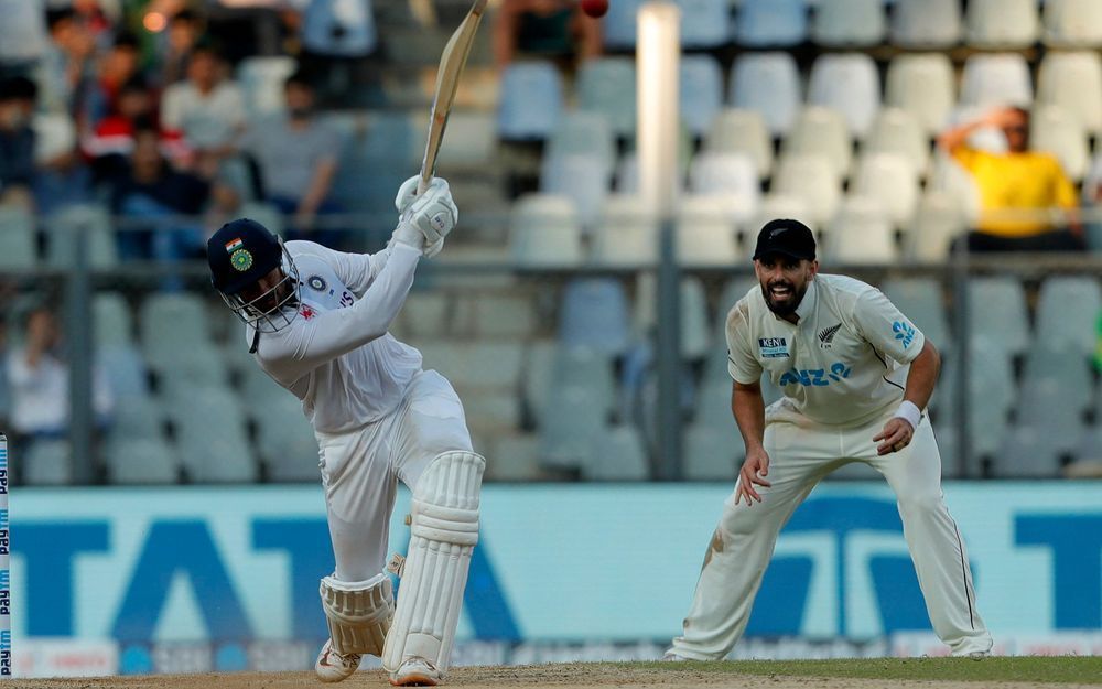 Mayank Agarwal was extremely aggressive against the Kiwi spinners [P/C: BCCI]