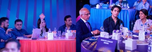 Sunrisers Hyderabad (left) and Kolkata Knight Riders (KKR) during the IPL 2021 auction. Pics: IPLT20.COM