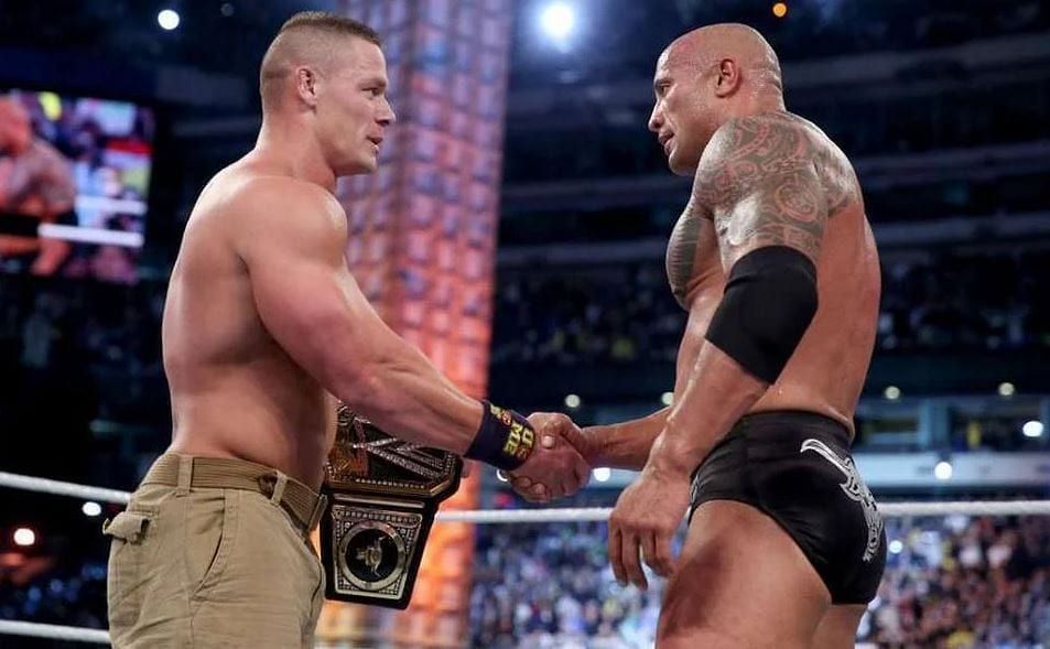 WWE के दो सबसे बड़े दिग्गज सुपरस्टार्स द रॉक और जॉन सीना