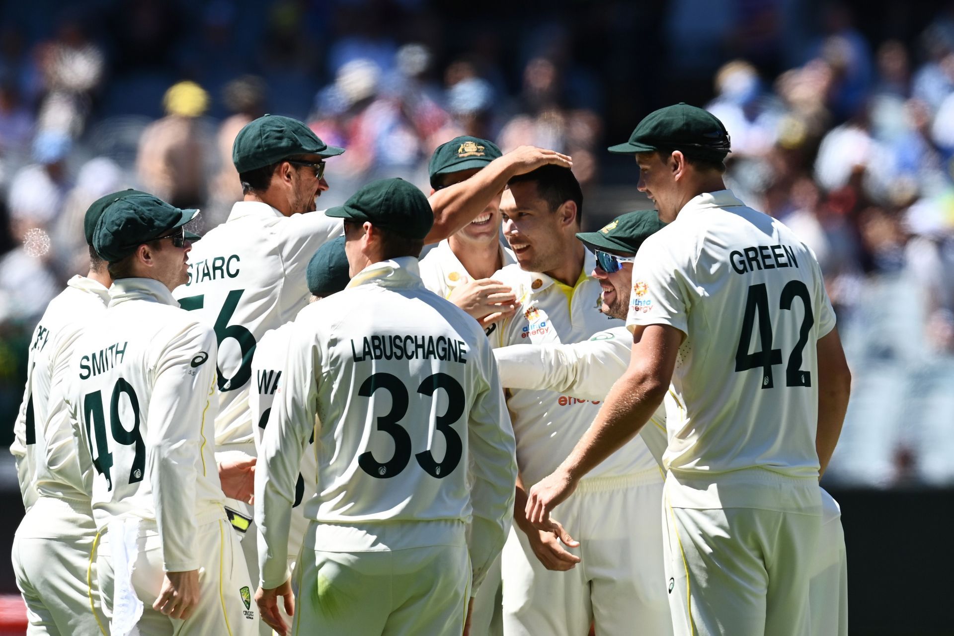 Scott Boland of Australia celebrates after dismissing Joe Root. Pic: Getty Images