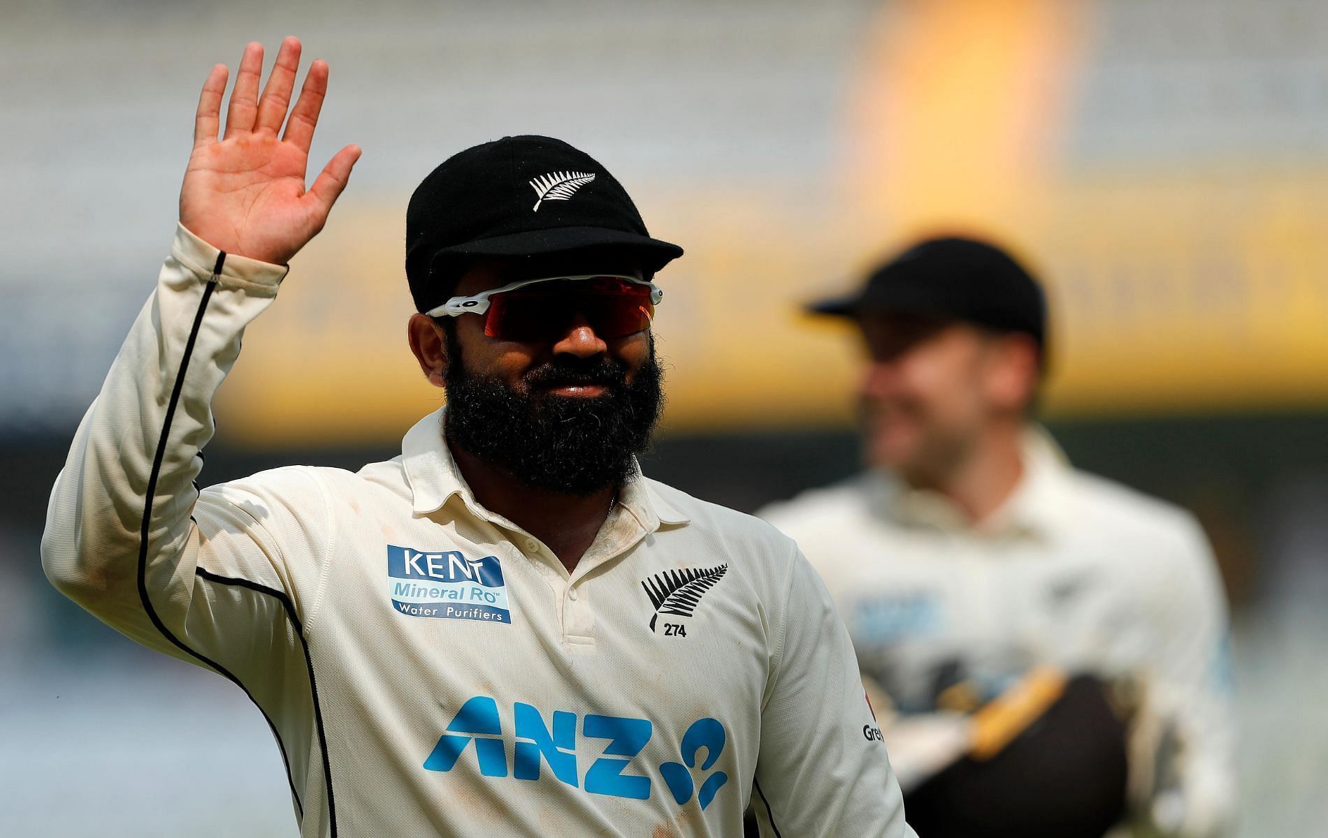 New Zealand left-arm spinners Ajaz Patel. Pic: BCCI