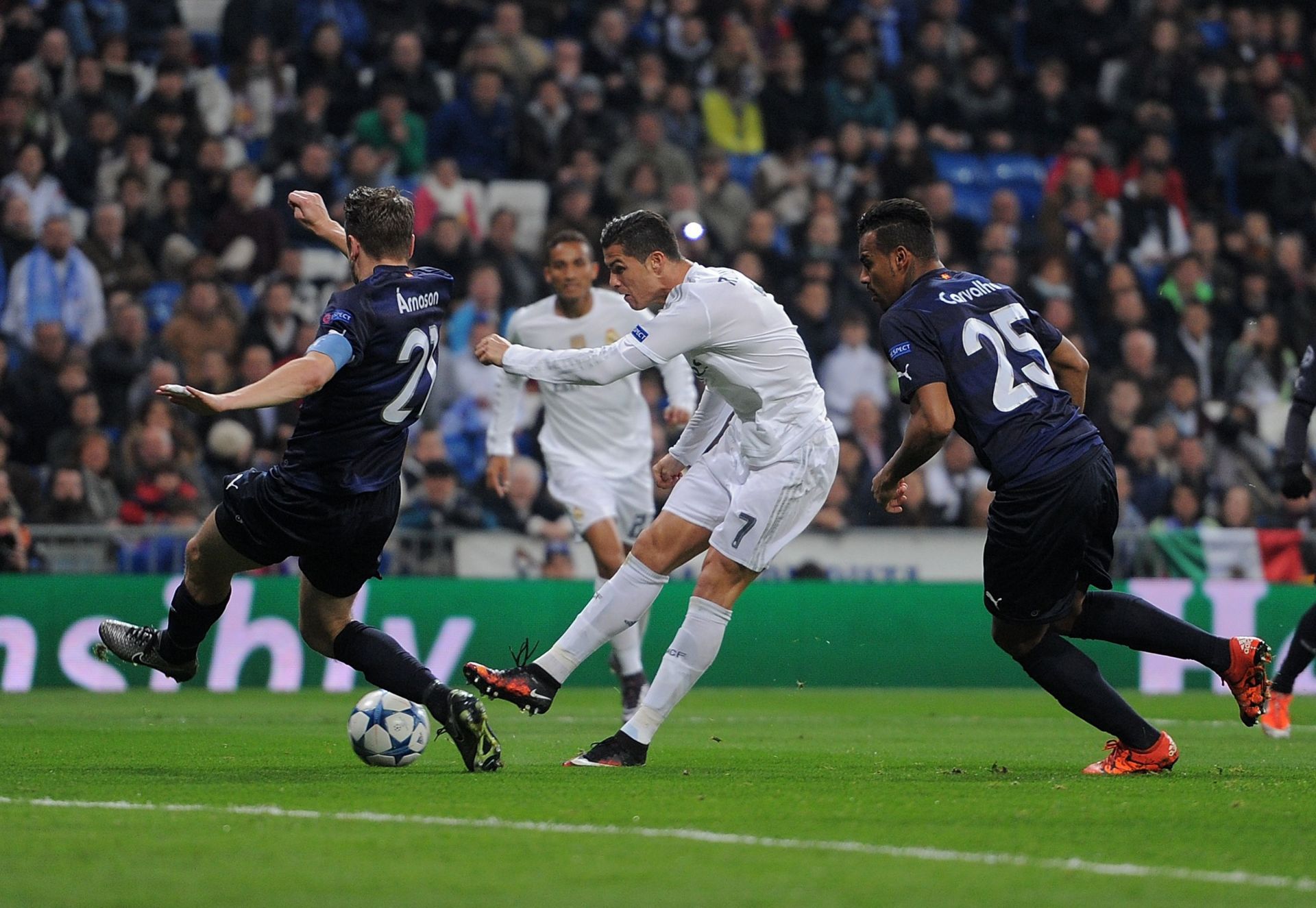 Ronaldo scored four against Malmo at the Bernabeu