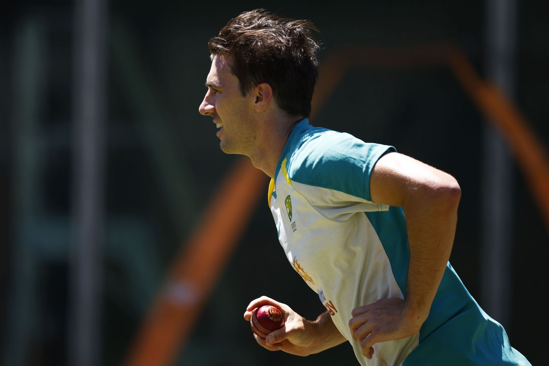 Australia Training Session Cummins bowling 