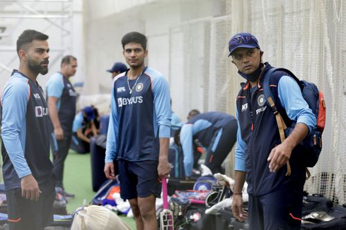 Team India during their practice session at Mumbai's Bandra Kurla Complex [Credits: BCCI]