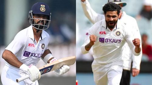 Ajinkya Rahane (L) and Ravindra Jadeja will not play in Mumbai.