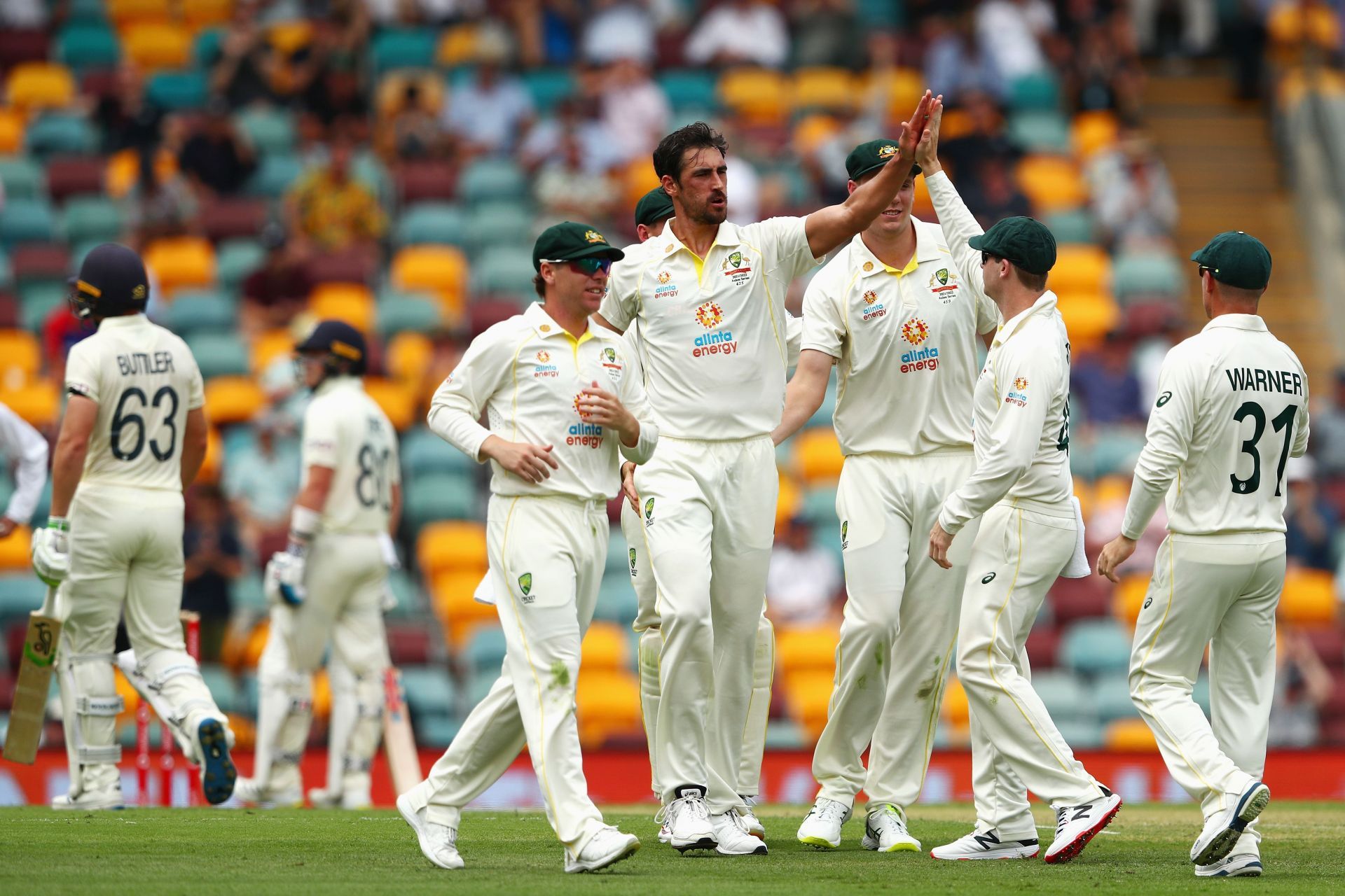 Mitchell Starc dismissed Rory Burns off the first ball of the Test
