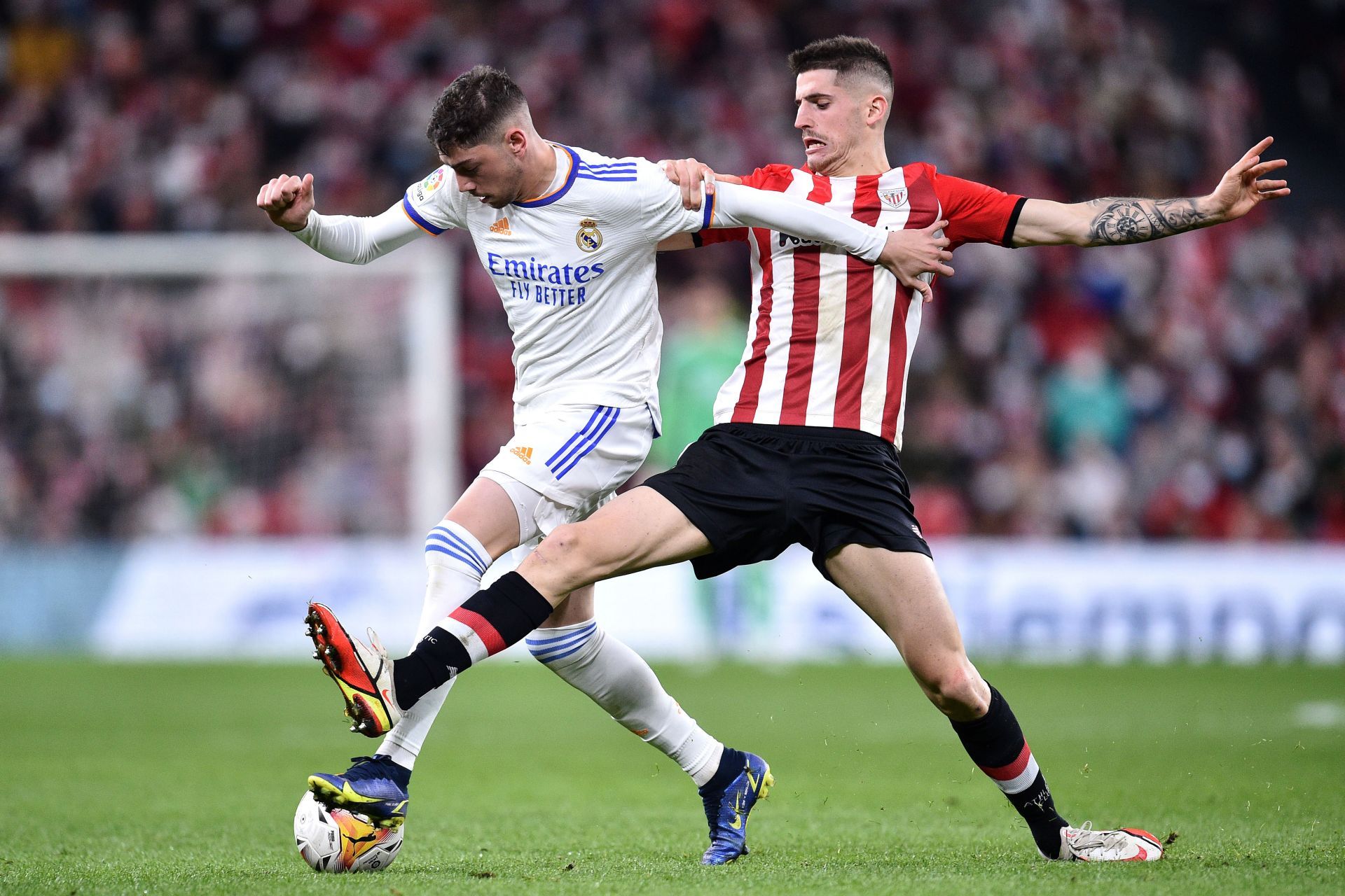 Fede Valverde in action against Athletic Club