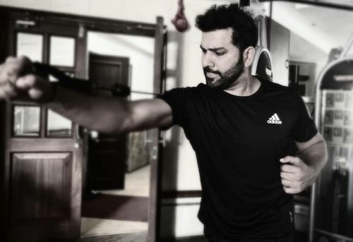 Rohit Sharma working towards getting back in shape. Pic: Mumbai Indians/ Instagram