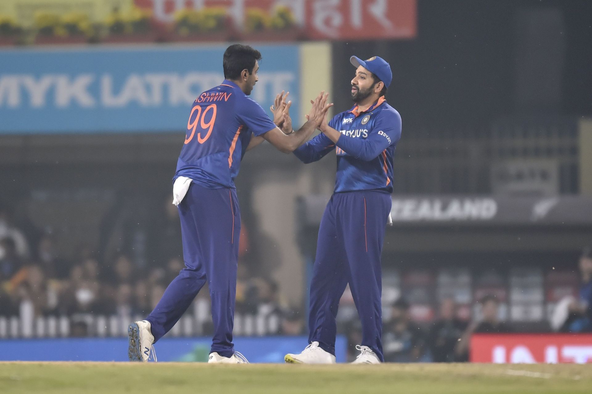 Rohit Sharma (right) led India during the T20 series against New Zealand. Pic: Getty Images