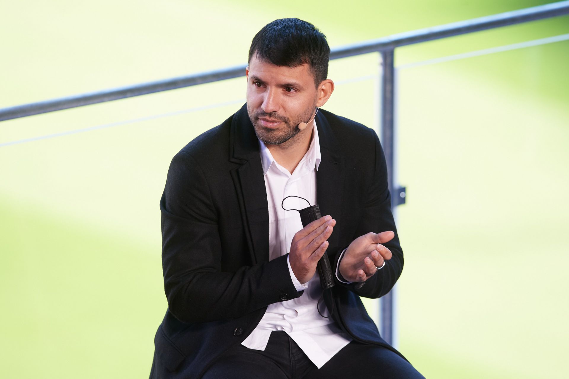 Sergio Aguero of Barcelona Press Conference