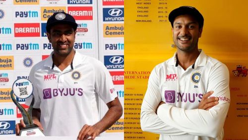 Ravichandran Ashwin (L) and Mayank Agarwal gain big in ICC men's Test rankings. (PC: BCCI)