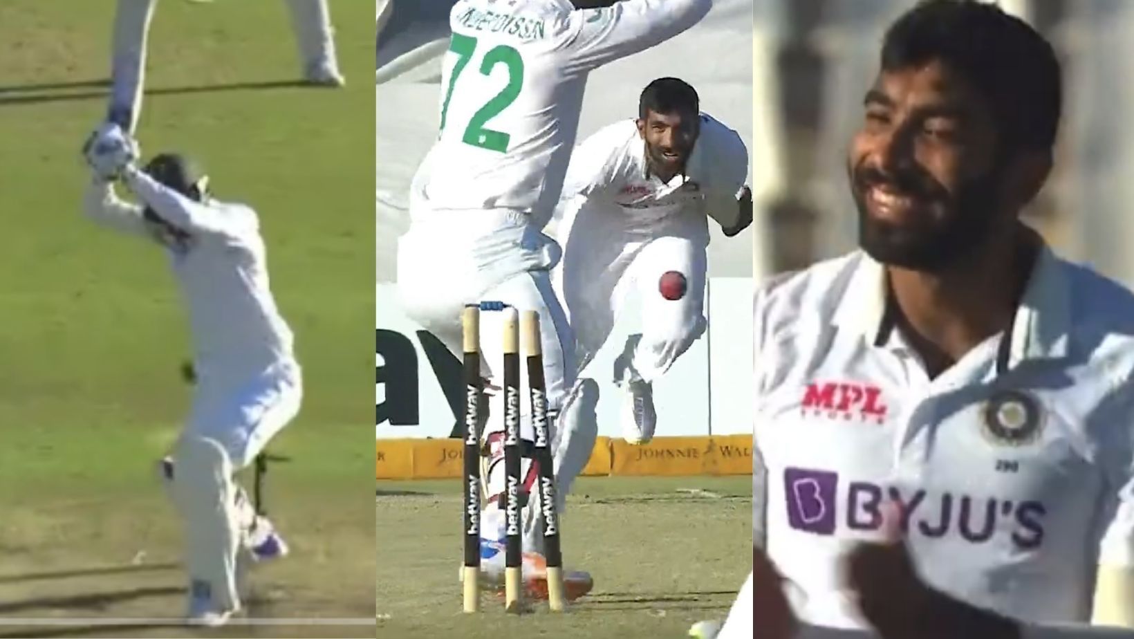 Snippets from Jasprit Bumrah&#039;s crackerjack delivery.