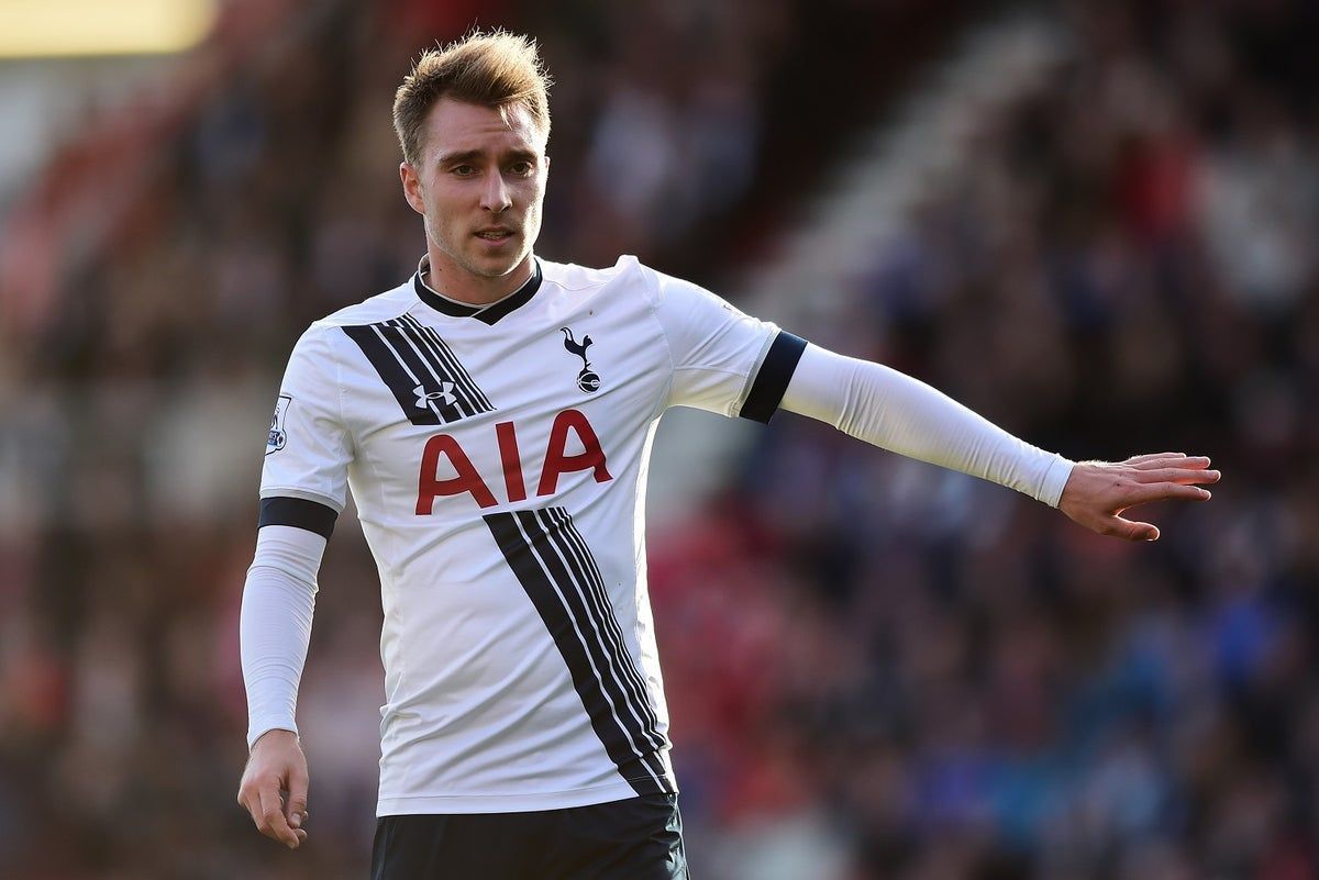 Christian Eriksen in action for Tottenham Hotspur back in 2016.