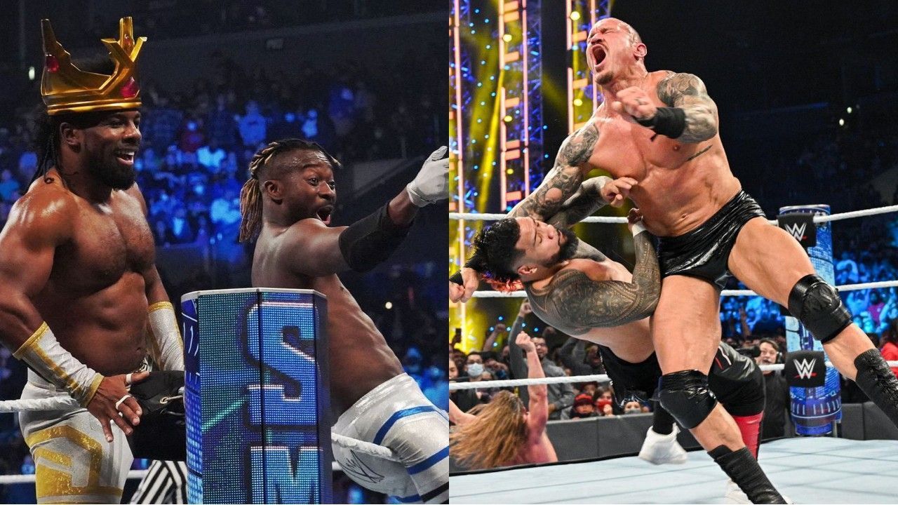 WWE SmackDown के इस हफ्ते के शो के मेन इवेंट में ट्रिपल थ्रेट टैग टीम मैच देखने को मिला 