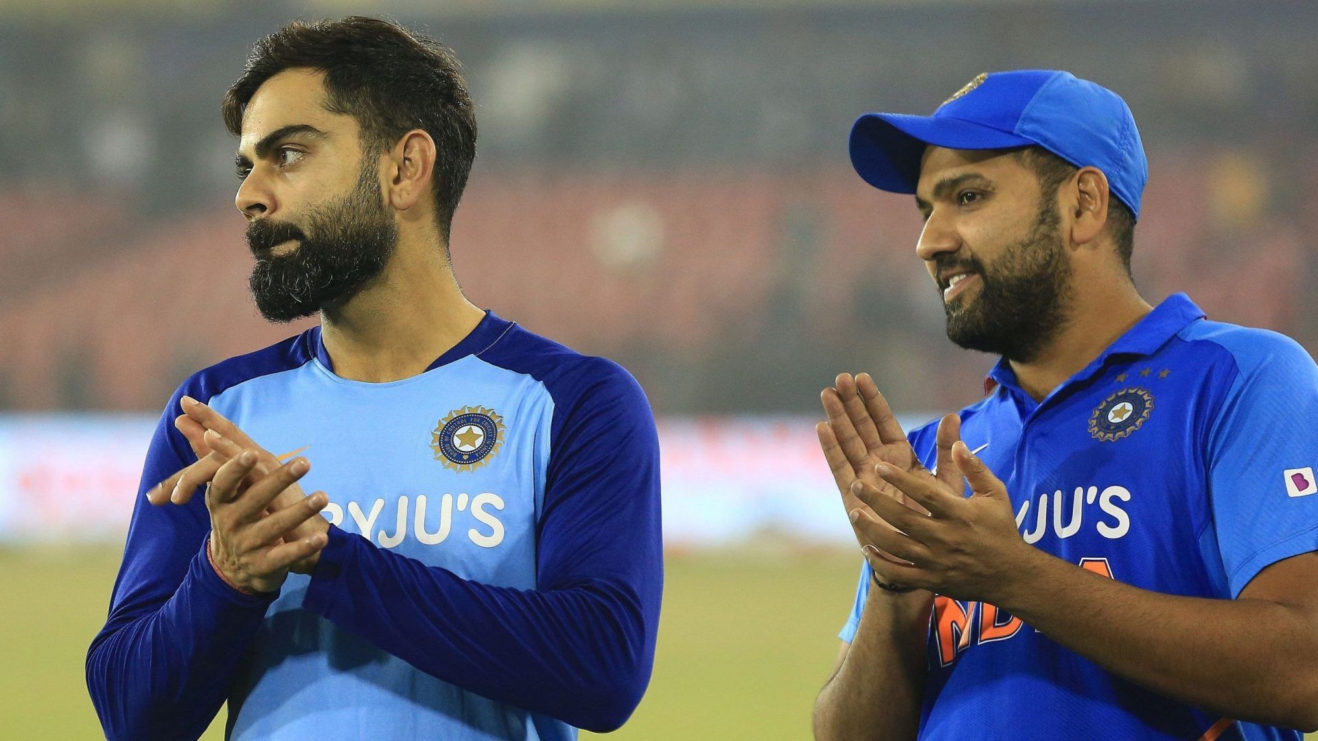 Kohli (L) was removed as India's ODI captain earlier this month