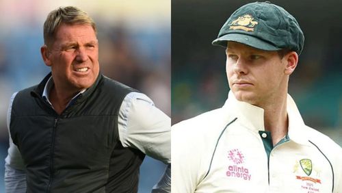 Shane Warne (L) and Steve Smith "talked out" differences.