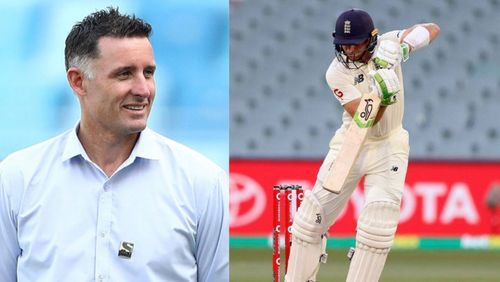 Michael Hussey (L) praises Jos Buttler's defiance.