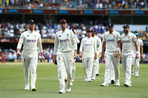 England players during the first Ashes Test.