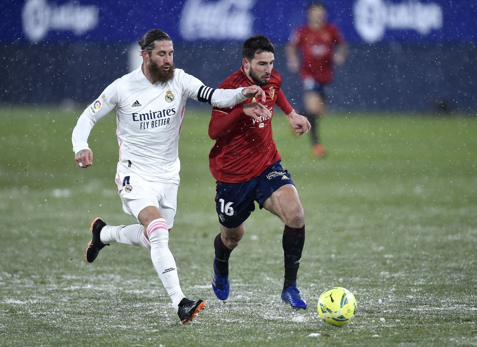 Sergio Ramos (left) in action for Real Madrid.